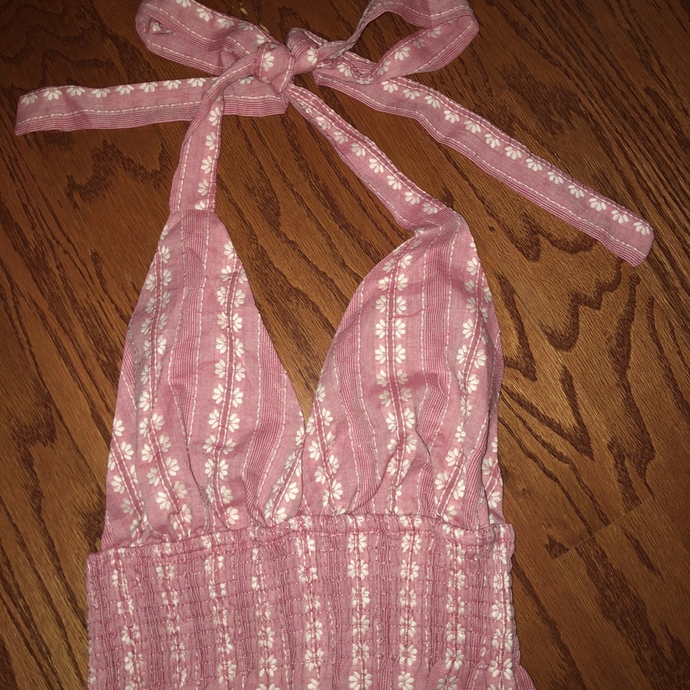 Pleated Hem Halter Crop Top